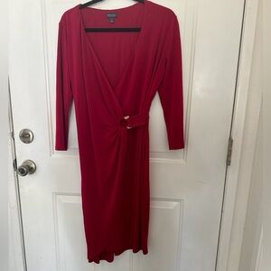 BOLD Elements Cut to Curve Red Dress